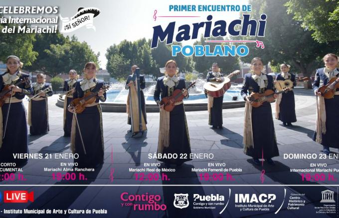 CULTURA . Presenta el Instituto Municipal de Arte y Cultura el primer Encuentro de Mariachi Poblano.