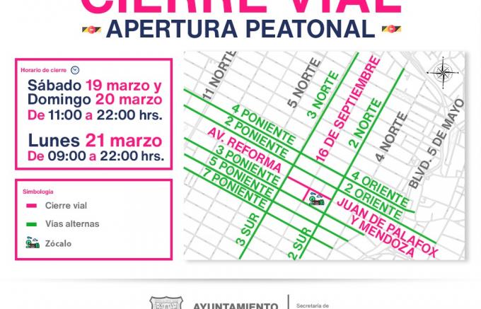 Implementa SSC operativo vial por apertura peatonal durante el fin de semana en calles del Centro Histórico.