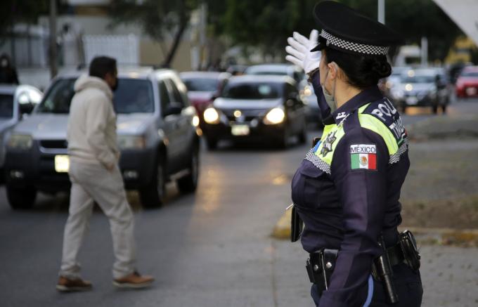 Tránsito Municipal de Puebla realizó operativo de gestión vial en el CENHCH.