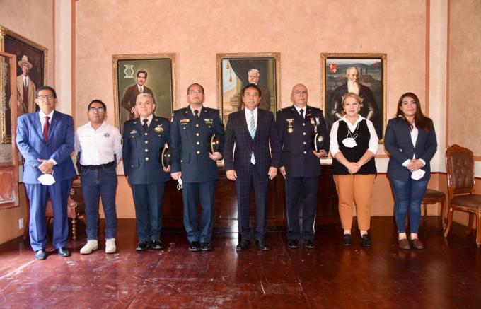 Tlaxcala . Designa nuevos mandos policíacos alcalde Jorge Corichi.