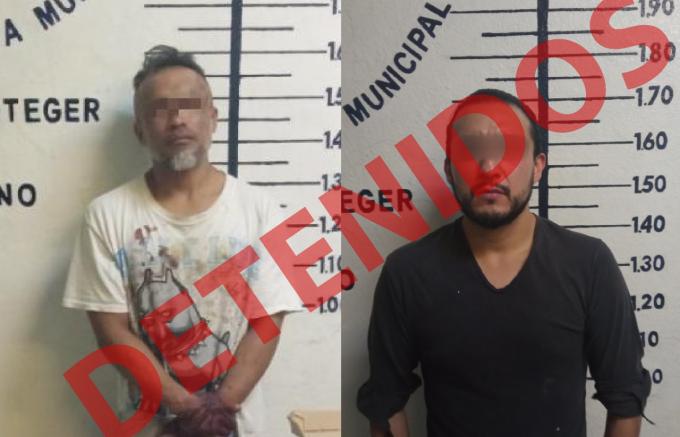 Policía de San Pedro Cholula detiene a dos presuntos narcomenudistas