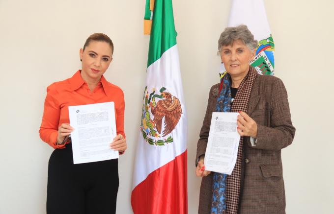 Firma convenio de colaboración San Pedro Cholula y el IPAM en apoyo a la comunidad migrante.