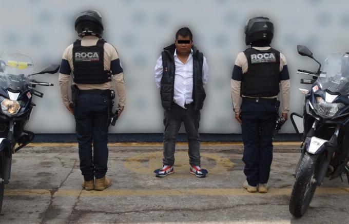 Detiene Policía Municipal de Puebla a dos hombre por robo a un cuentahabiente