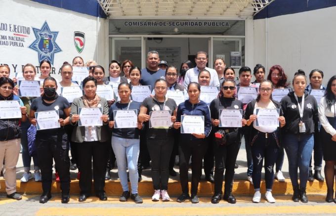 SSC Cholula capacita a personal de la SSP para implementar el taller “Mujer Segura”