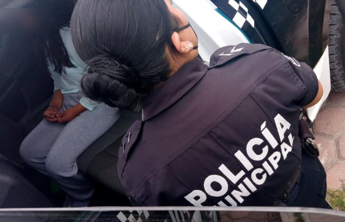 Localiza policía de Tlaxcala Capital a menor reportada como extraviada