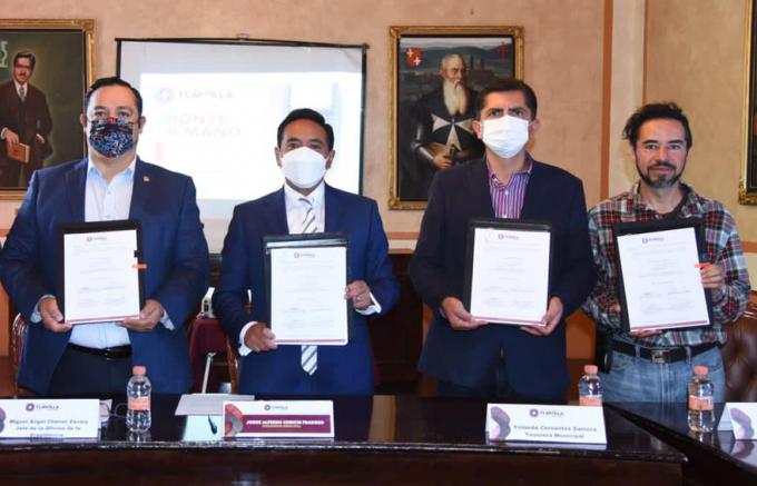 Ayuntamiento de Tlaxcala y cámaras comerciales y empresariales signan convenio para el pago de licencias y refrendos 2022