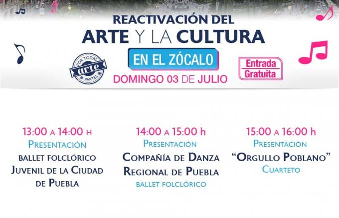 Presenta el IMACP cartelera cultural de fin de semana en el Centro Histórico de la capital 