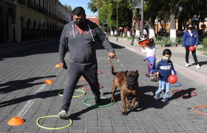 Paseo Dominical con Animales de Compañía de Tlaxcala capital fomenta unión familiar.