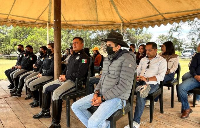 Policía Montada de San Andrés Cholula inician formación profesional en materia ecuestre