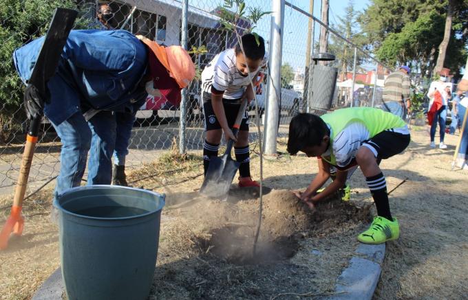 La Secretaría de Medio Ambiente municipal continúa plantando árboles a través del programa "Aire Joven'"