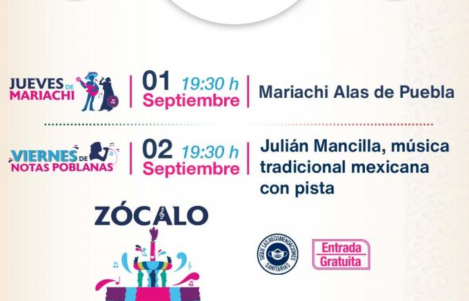 El Ayuntamiento de Puebla celebrará el mes patrio con más de 80 actividades culturales.