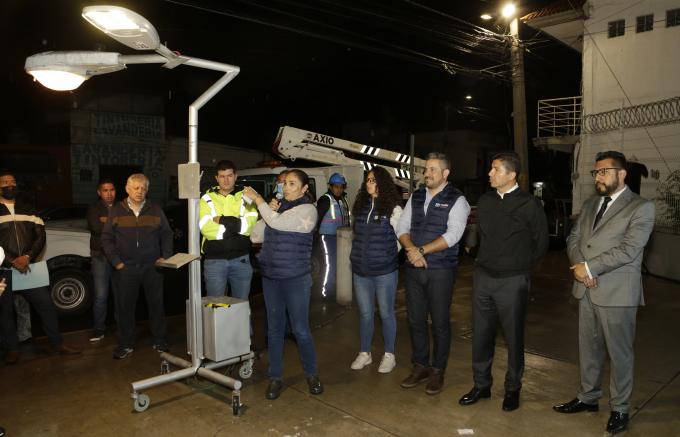 Supervisa Eduardo Rivera modernización con iluminación Led en san Jerónimo Caleras