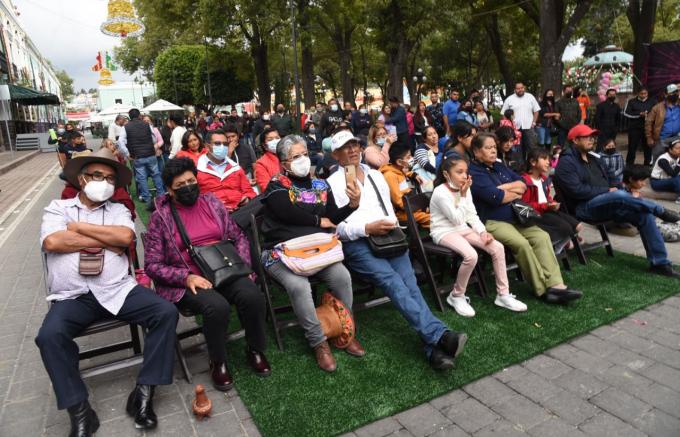 Desbordaron espectadores el centro de Tlaxcala capital en actividades de fin de semana