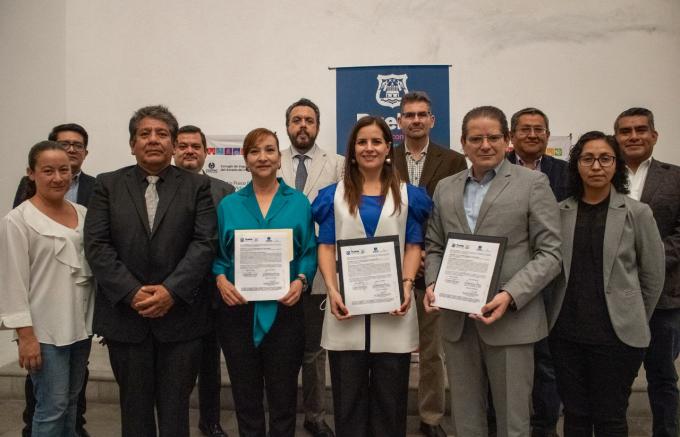 Firman convenio de colaboración en favor del centro histórico, el Ayuntamiento de Puebla y el Colegio de Ingenieros Civiles del Estado.