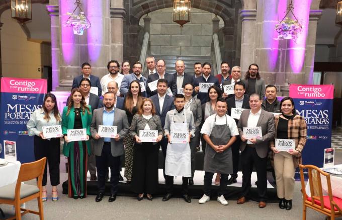 Reconoce Ayuntamiento de Puebla 23 restaurantes poblanos como parte del programa Mesas Poblanas.