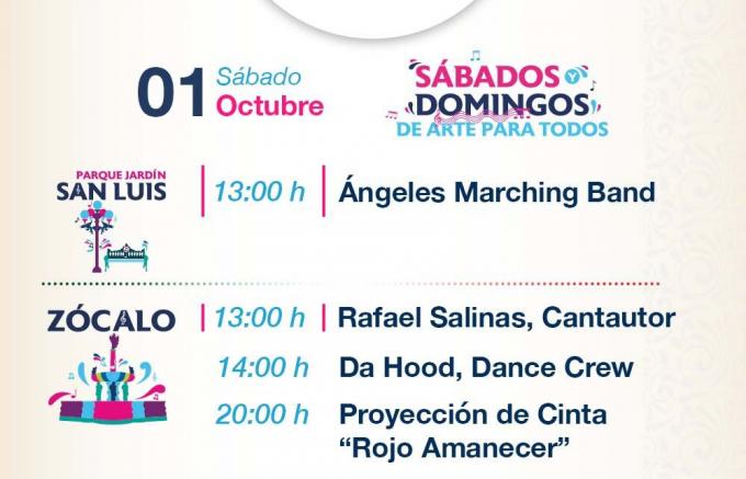 Presenta Imacp Cartelera Cultural para el primer fin de semana de octubre