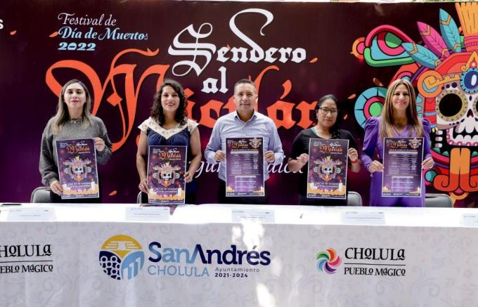 Presenta Ayuntamiento de San Andrés Cholula segunda edición del festival sendero al Mictlán