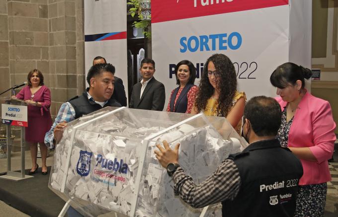 Ayuntamiento de Puebla realiza Sorteo Predial 2022