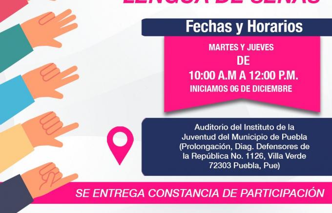 Ayuntamiento de Puebla impartirá curso de lengua de señas