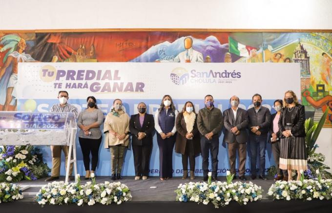 Realiza Ayuntamiento de San Andrés Cholula sorteo predial 2022