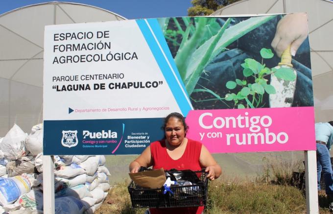 Ayuntamiento de Puebla brinda insumos del programa piloto Modelo Integral de Agronegocios