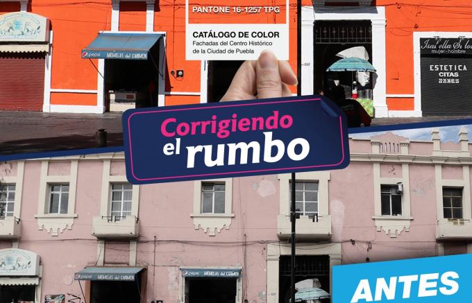 Ayuntamiento de Puebla continúa mejorando la imagen urbana del Centro Histórico.