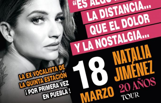 Natalia Jiménez se presentará en el Auditorio Metropolitano de Puebla el 18 de marzo