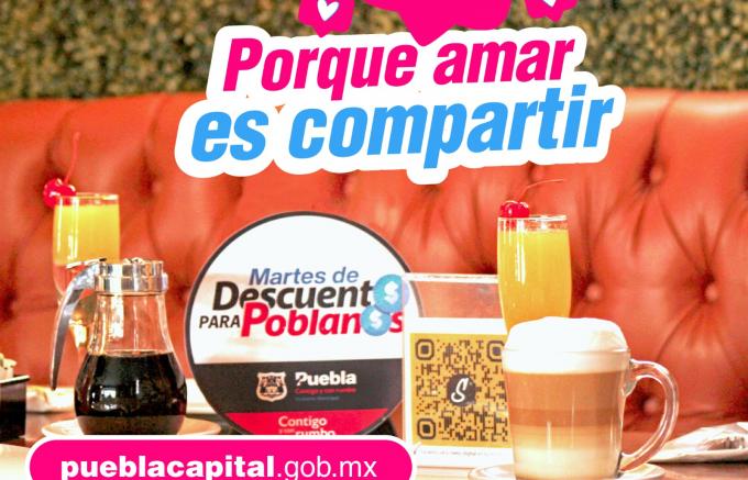 Disfruta el 14 de febrero con "Martes de Descuento" para poblanos