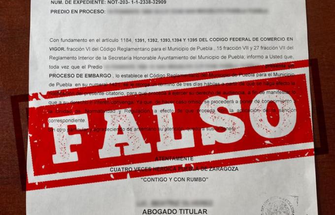 Alertan por falsos citatorios y amenazas de embargo del Ayuntamiento de Puebla