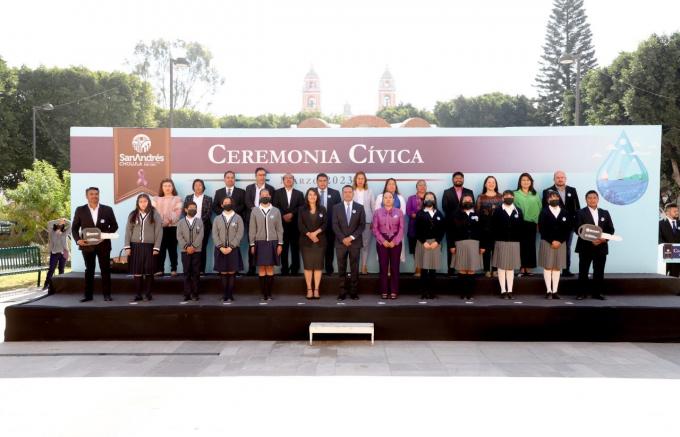 Encabeza Edmundo Tlatehui la ceremonia cívica de marzo