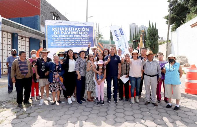 Inicia el Ayuntamiento de San Andrés Cholula rehabilitación de calle en Concepción Guadalupe