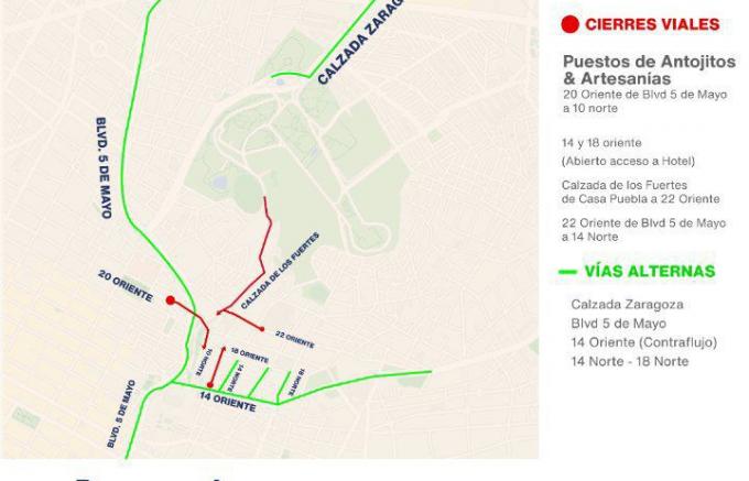 El Ayuntamiento de Puebla anuncia cierres viales por la XXXI Procesión de Viernes Santo.