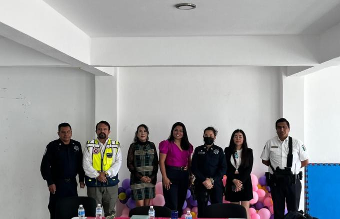 Evalúa regidora de San Andrés Cholula acciones de seguridad pública