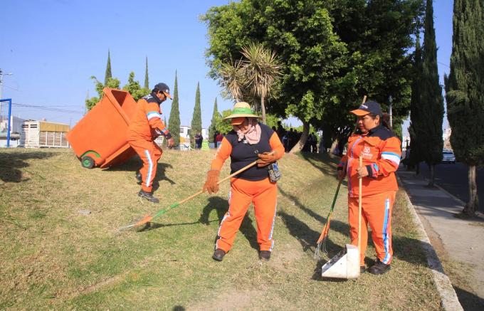 Continúan jornadas de limpieza integral en el municipio de Puebla.  