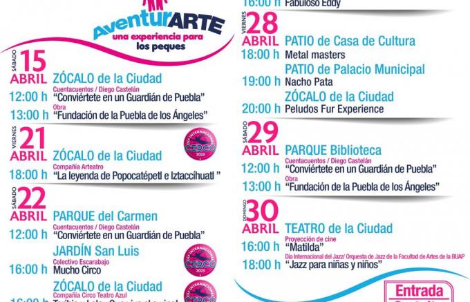 Anuncia Imacp cartelera cultural y artística para este fin de semana