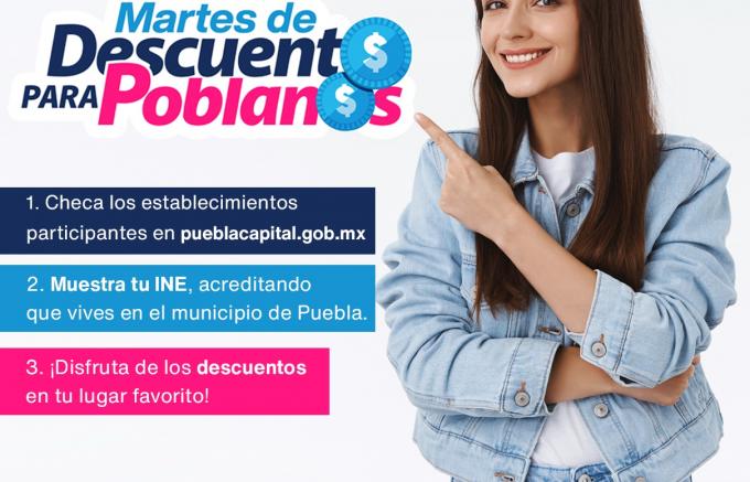 Martes de Descuentos para Poblanos llega a mil 900 negocios afiliados