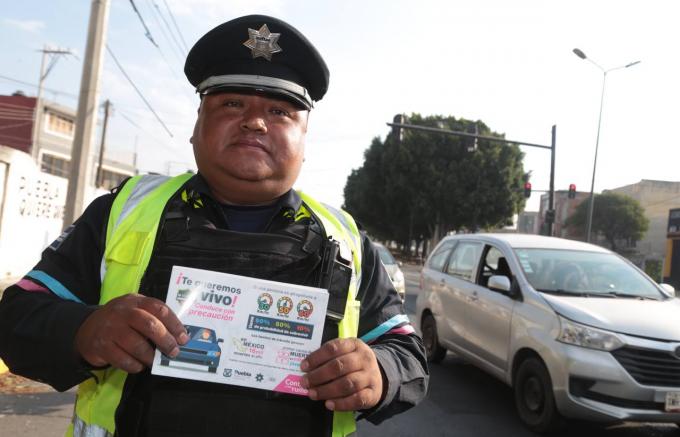 Tránsito Municipal de Puebla mantiene operativos preventivos contra excesos de velocidad