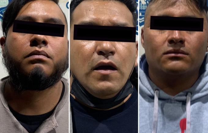 Policía Municipal de Puebla detiene a tres hombres por robo a pasajeros de la ruta 54
