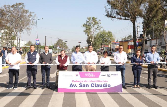 Ayuntamiento de Puebla entrega rehabilitación de Avenida San Claudio
