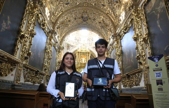 En Puebla capital se impulsa el turismo religioso con los recorridos virtuales de la Capilla del Rosario