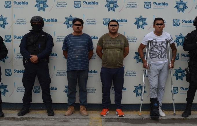 La SSC de Puebla detuvo a tres integrantes de “Los Michimani”, banda delictiva dedicada al robo de obras en construcción