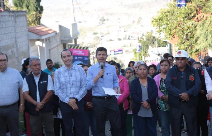 Ayuntamiento de Puebla arranca rehabilitación de calle Tulipanes en San Francisco Totimehuacan