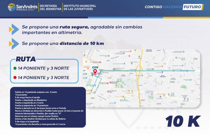 Anuncian la Carrera de la Juventud 2023 que se realizará el 13 agosto en San Andrés Cholula.