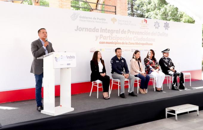 Realizan en San Andrés Cholula Jornada Integral de Prevención del Delito y Participación Ciudadana