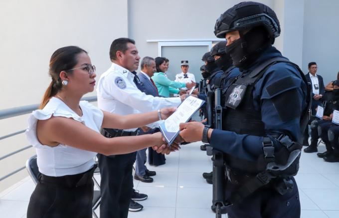 Conforma gobierno de San Andrés Cholula grupo de reacción inmediata de la Policía Municipal