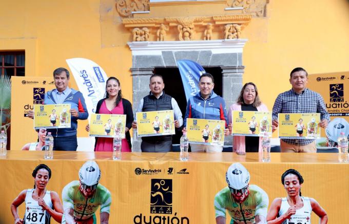 Presenta Edmundo Tlatehui el Duatlón San Andrés Cholula 2023