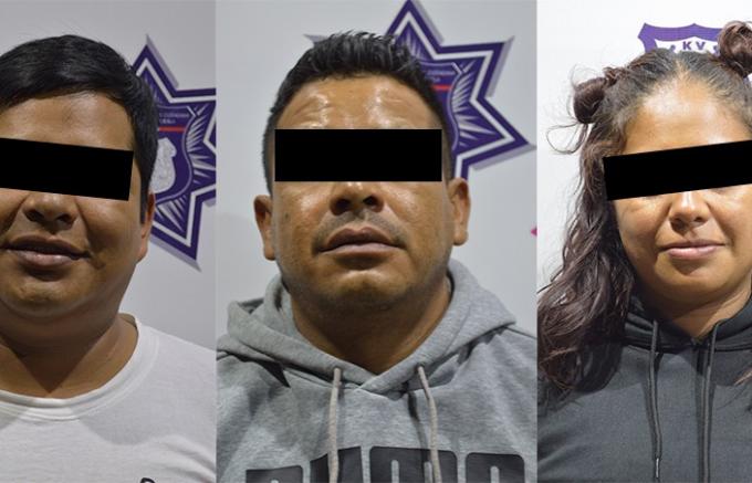 La Policía Municipal de Puebla detiene a tres integrantes de la banda de “El Perro”