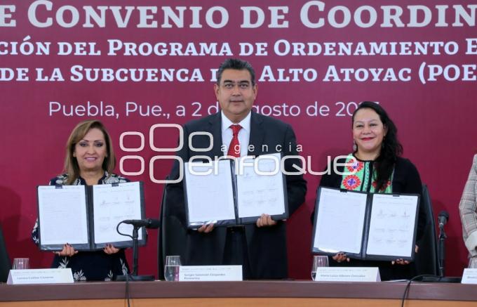 Integran federación, Puebla y Tlaxcala programa del ordenamiento ecológico de la subcuenca del Alto Atoyac