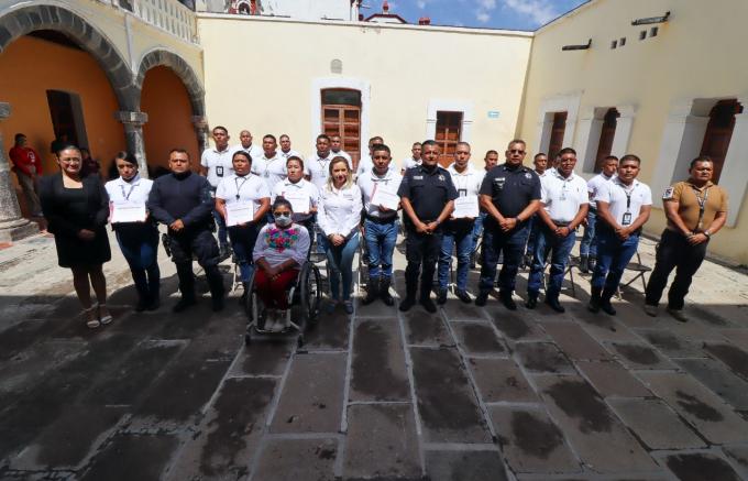 San Pedro Cholula, primer municipio de Puebla en capacitar a policías en Lengua de Señas Mexicana