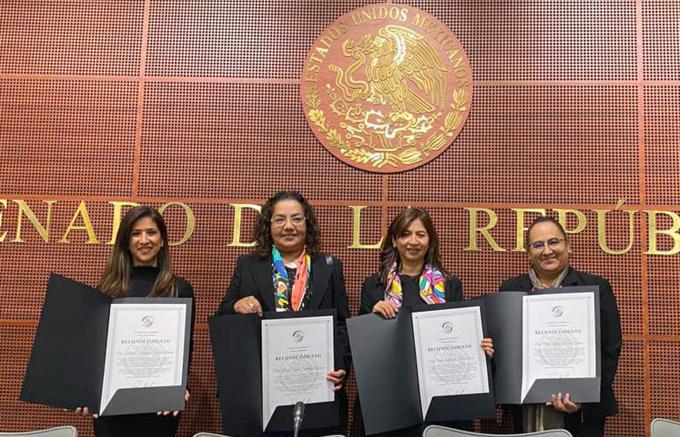 Senado de la República reconoce a académicas y académicos de la BUAP